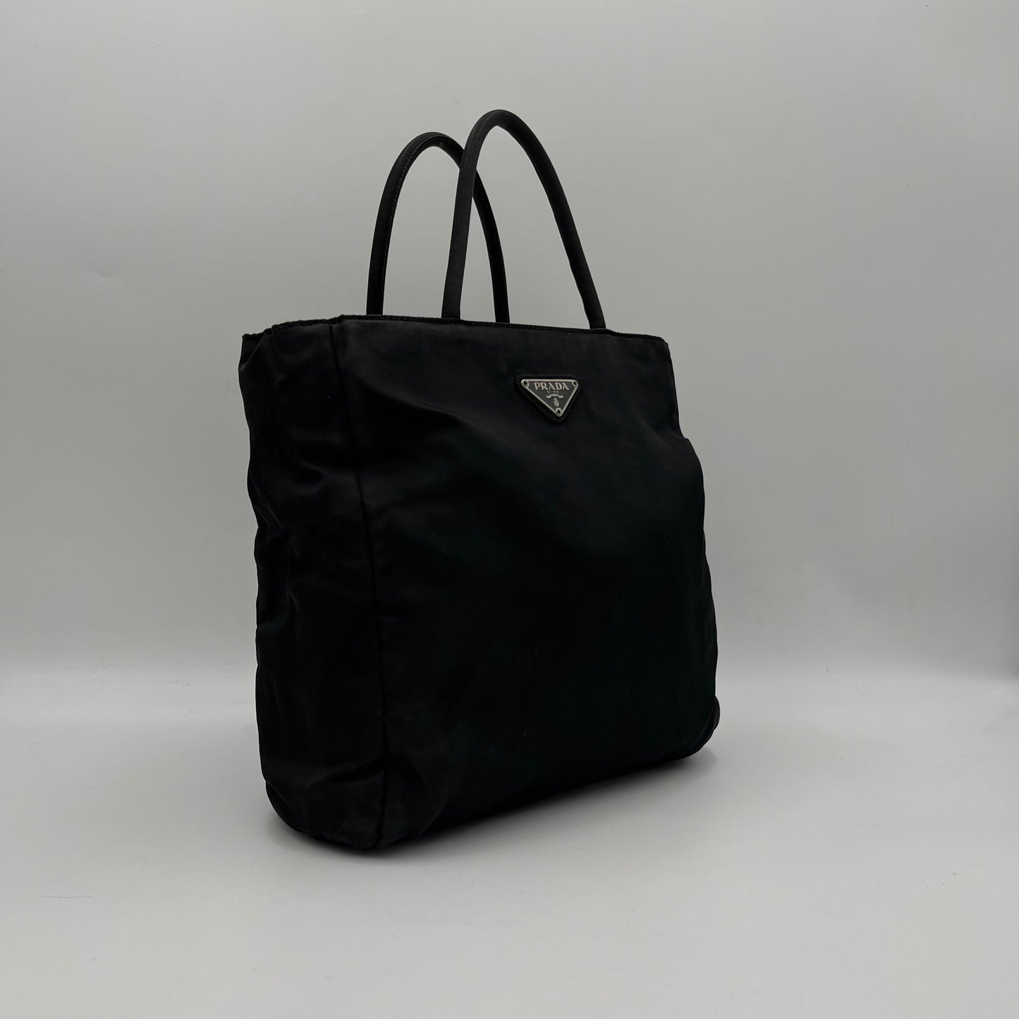 Prada Black Nylon Open Tote