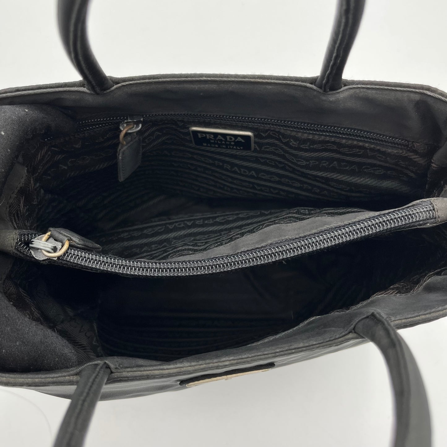 Prada Black Nylon Open Tote