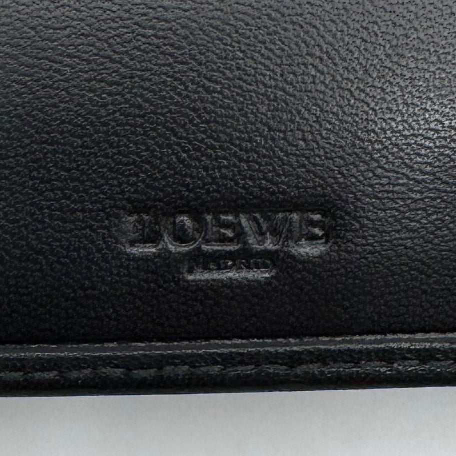Loewe Black Soft Leather Anagram Bifold Wallet