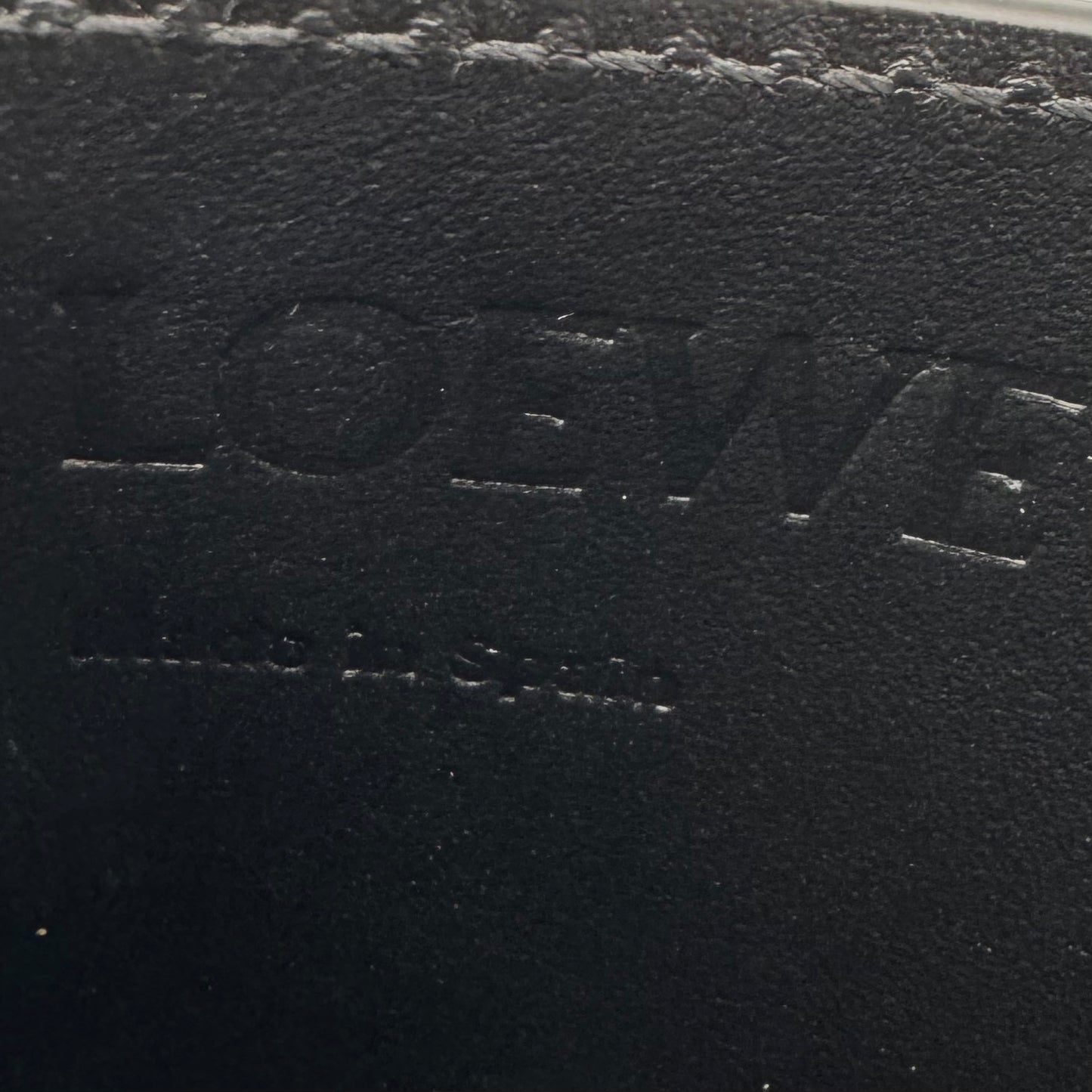 Loewe Black Pebbled Calfskin Anagram Puzzle Card Holder
