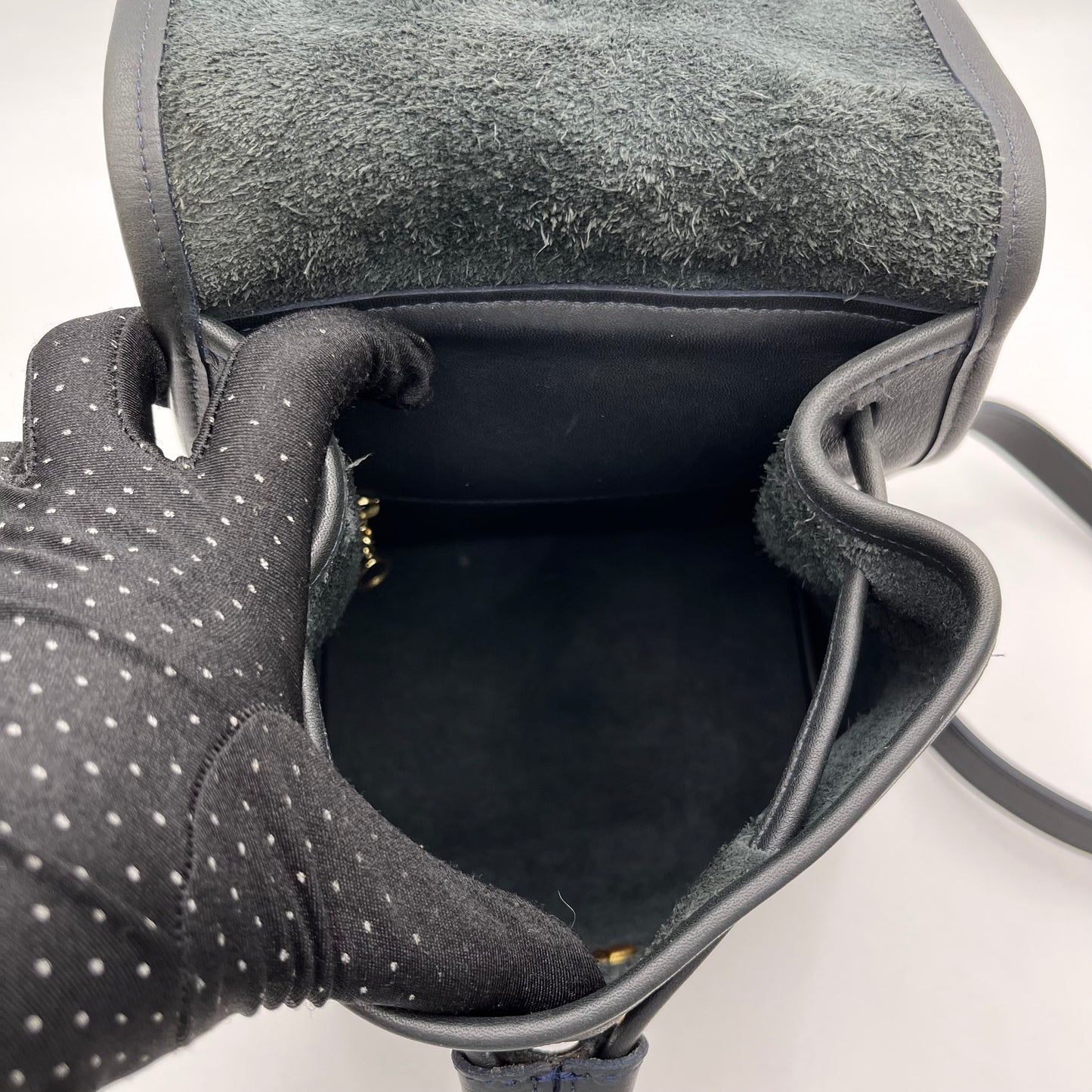 Coach Vintage Black Leather Mini Backpack