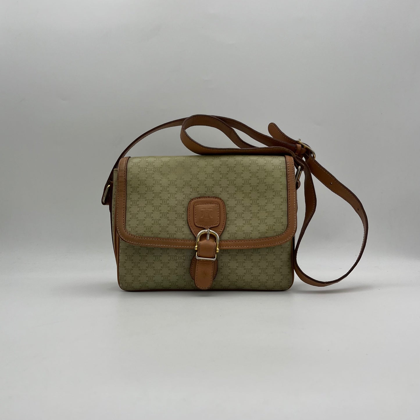 Celine Paris Macadam PVC Medium Flap Crossbody