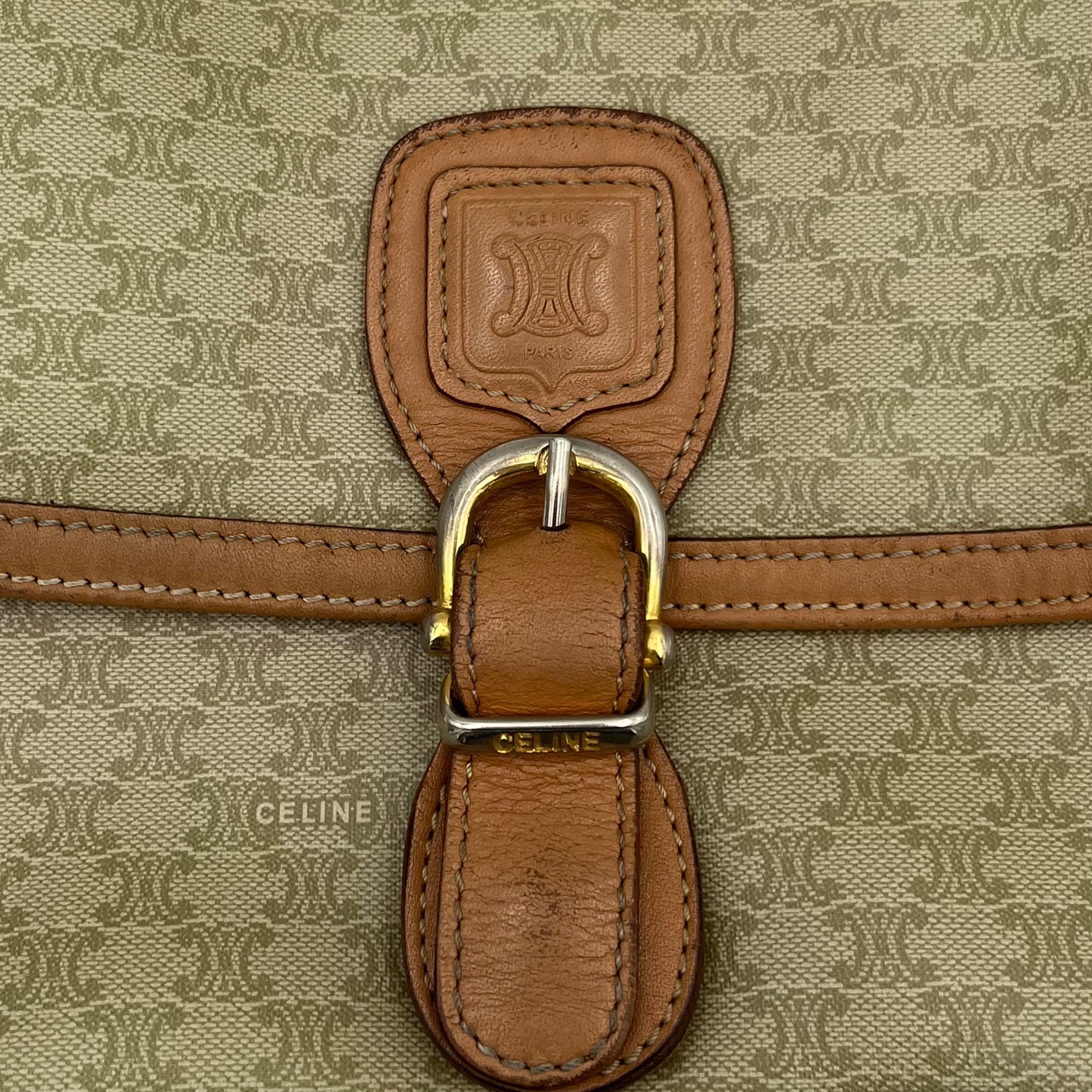 Celine Paris Macadam PVC Medium Flap Crossbody