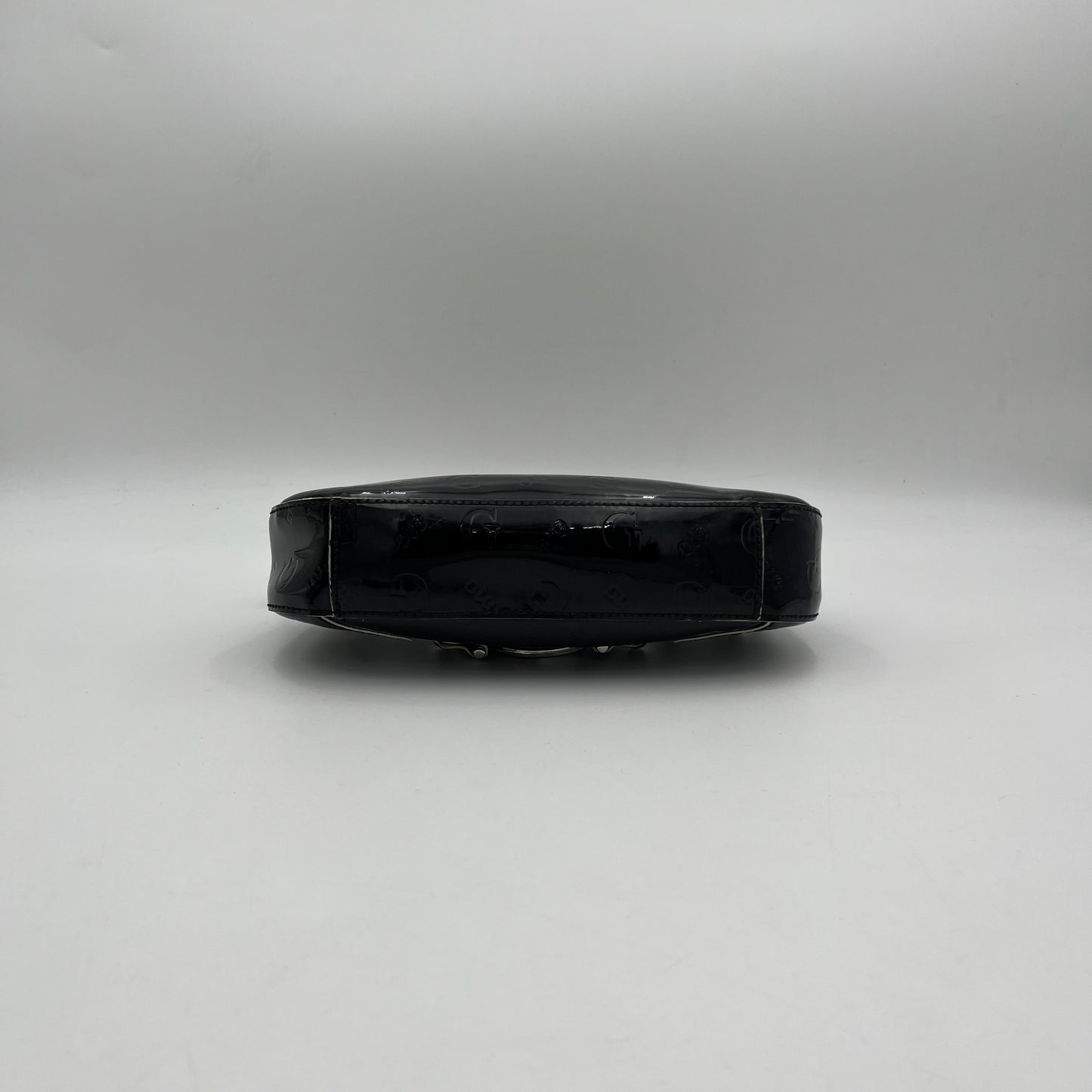 Guess Black Monogram Patent Baguette