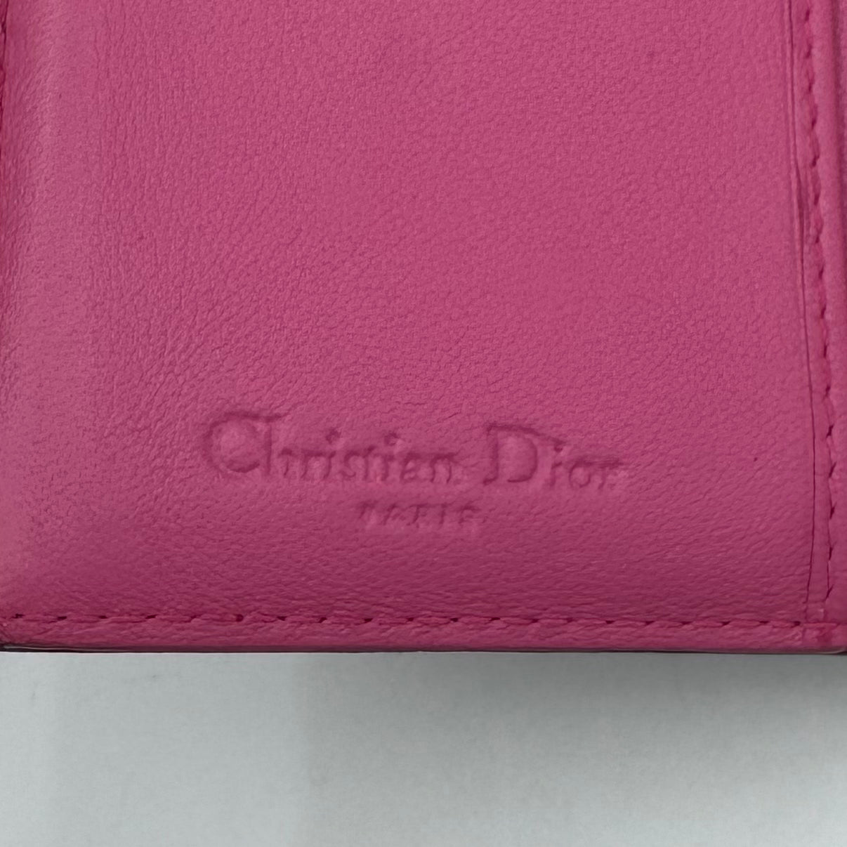 Christian Dior Black Trotter Patent Medium Compact Wallet