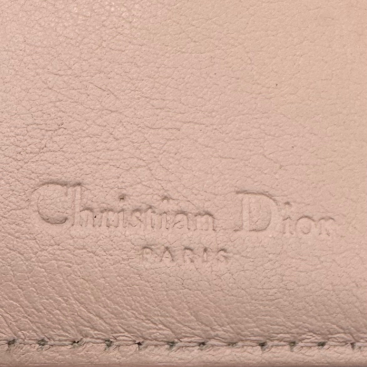Christian Dior Beige Romantique Trotter Heart Lock Short Compact Wallet