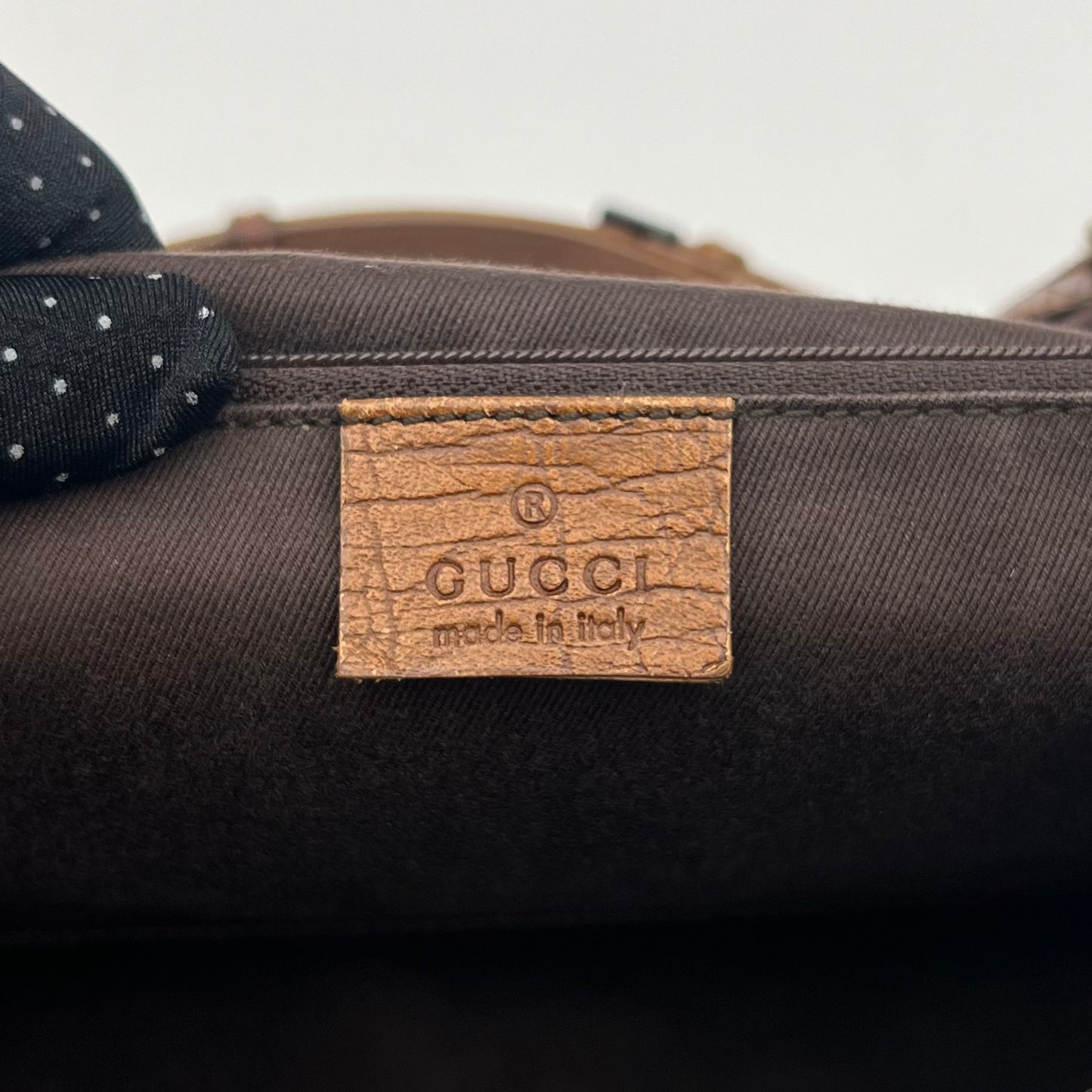 Gucci Monogram Canvas Drawstring Hobo Bag