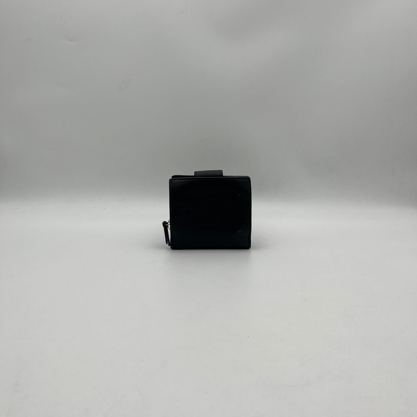 Gucci GG Marmont Black Leather Short Compact Wallet