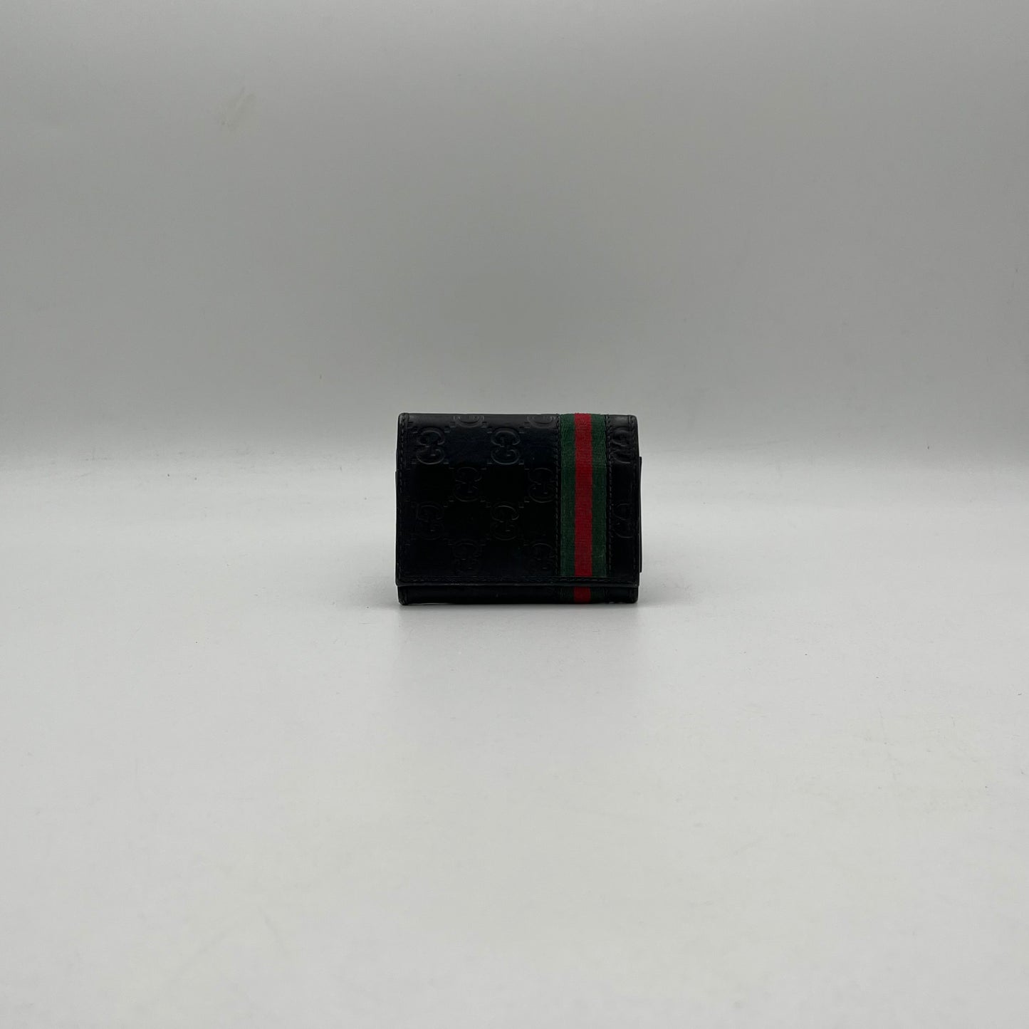 Gucci Black Guccissima Sherryline Bifold Cardholder