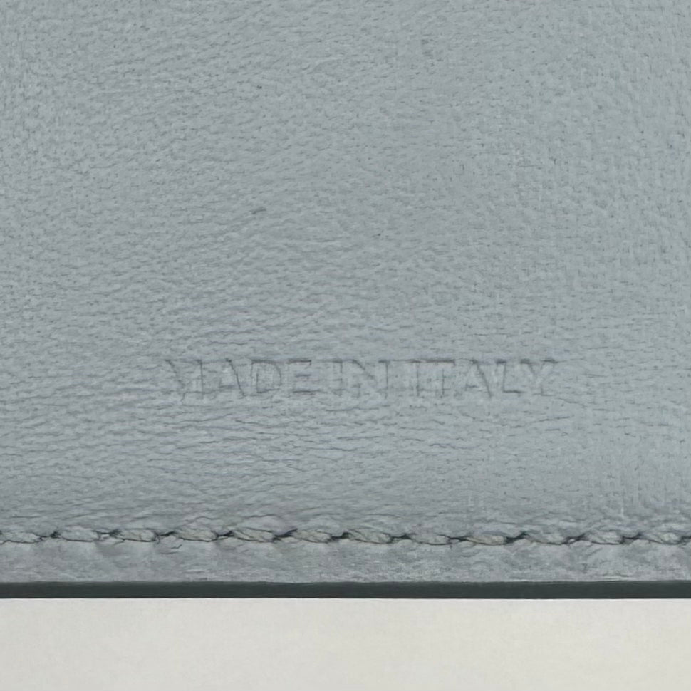 Celine Paris Light Blue Shiny Calfskin Triomphe Small Flap Wallet GHW