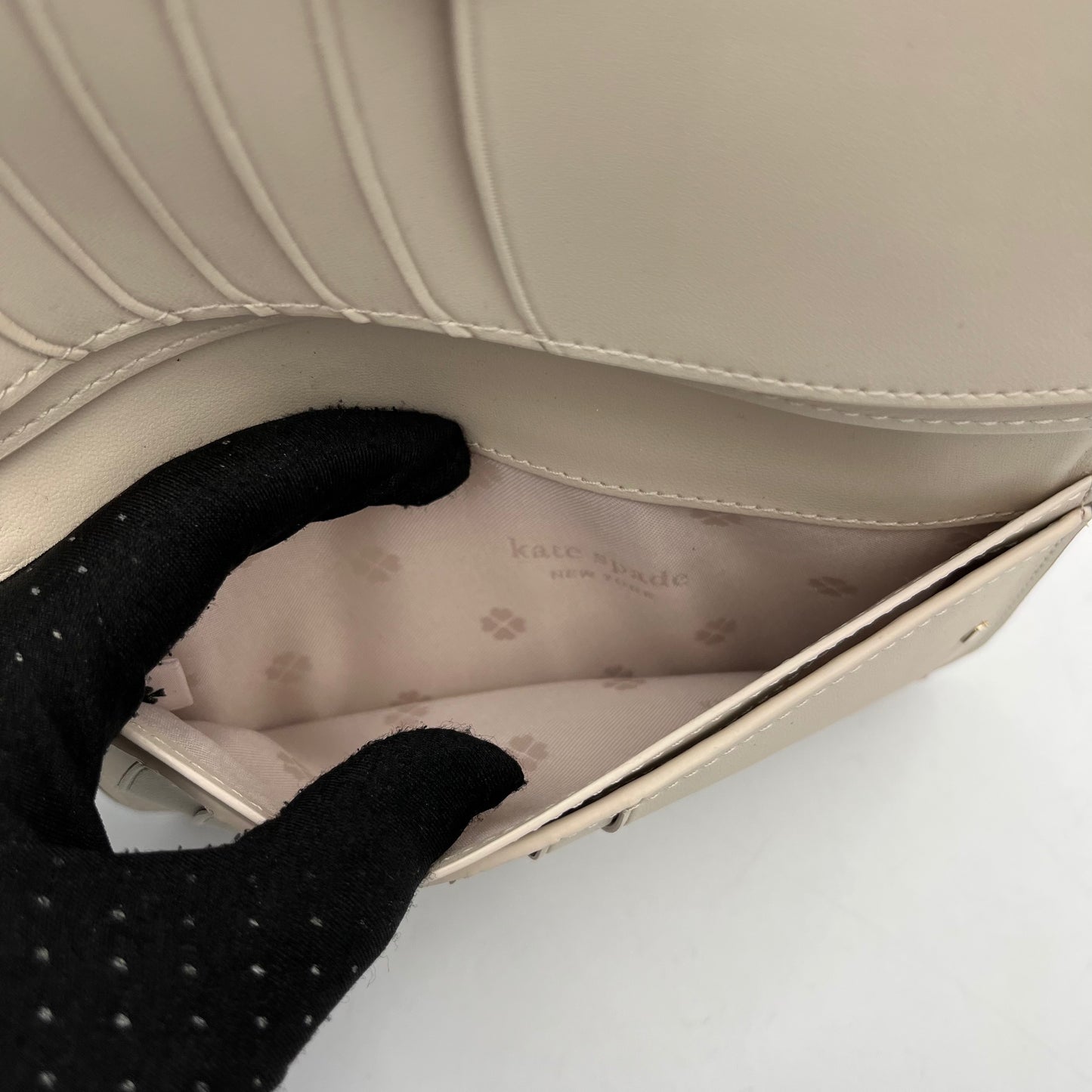 Kate Spade Pink Knott Pebbled Leather Wallet