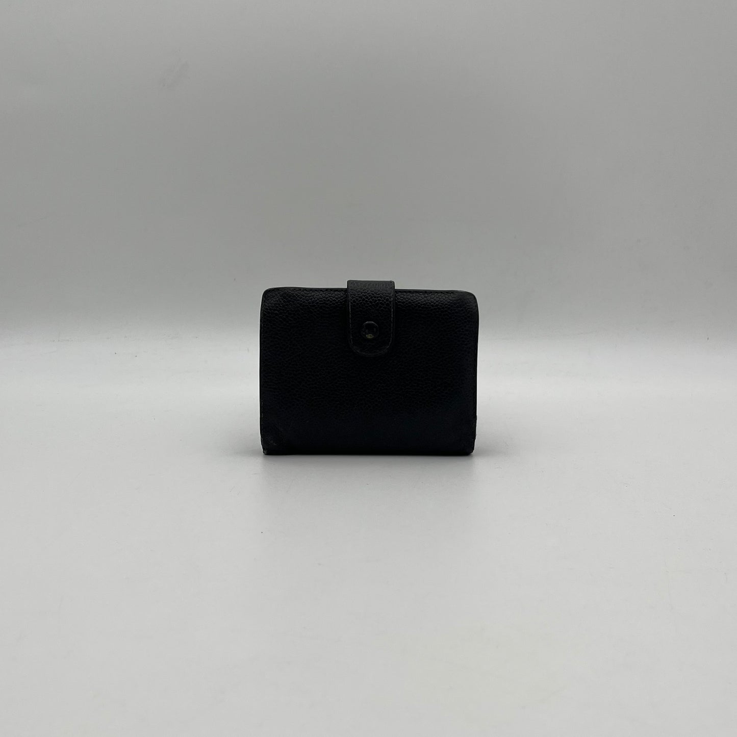 Chanel Black Caviar Compact Wallet