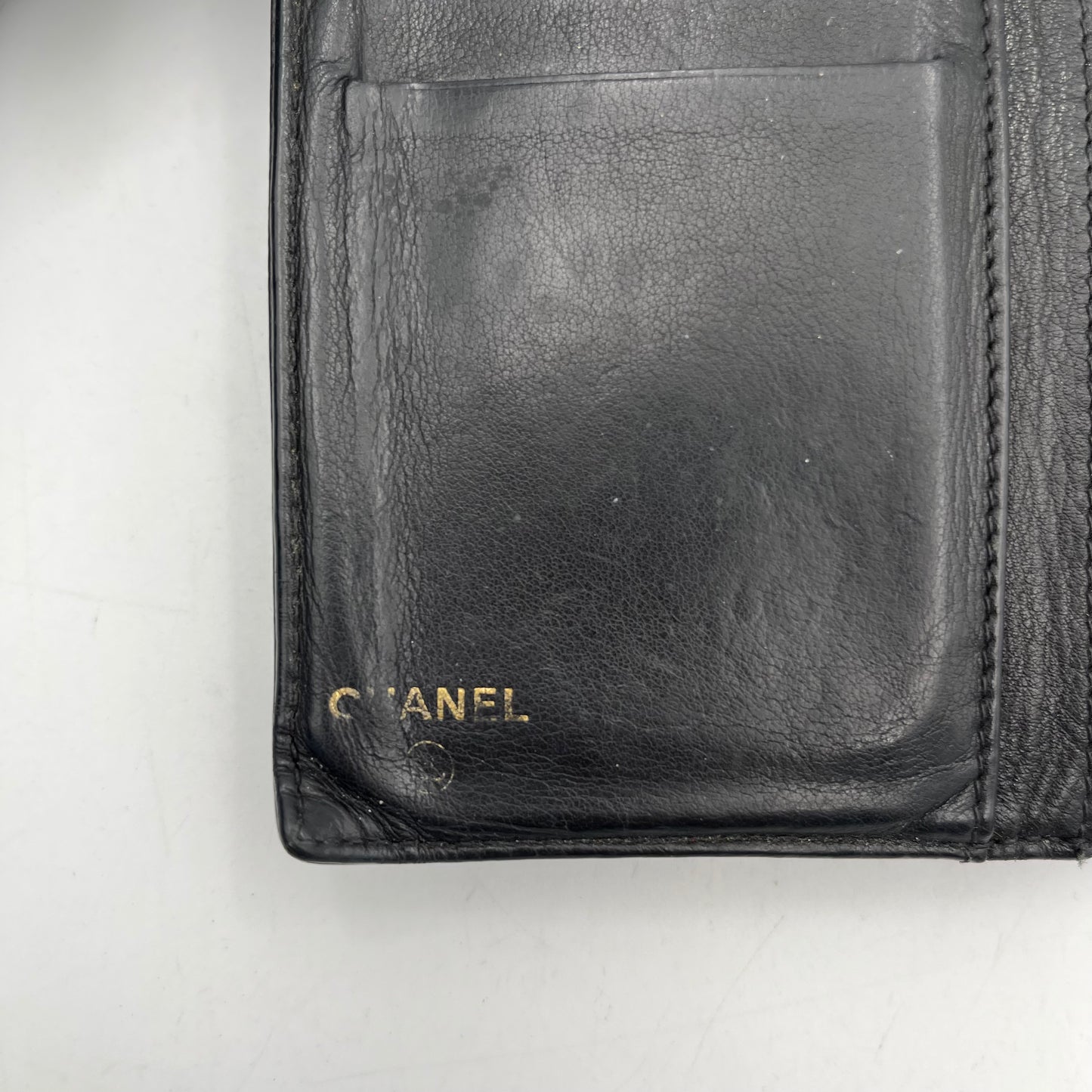 Chanel Black Caviar Compact Wallet