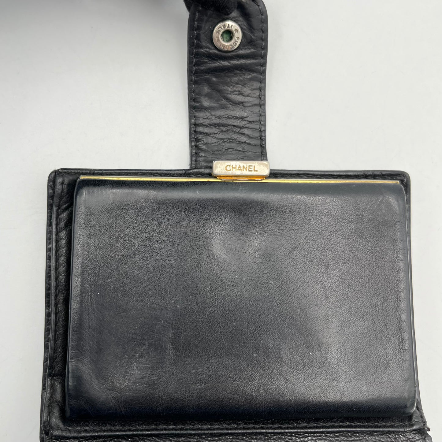 Chanel Black Caviar Compact Wallet