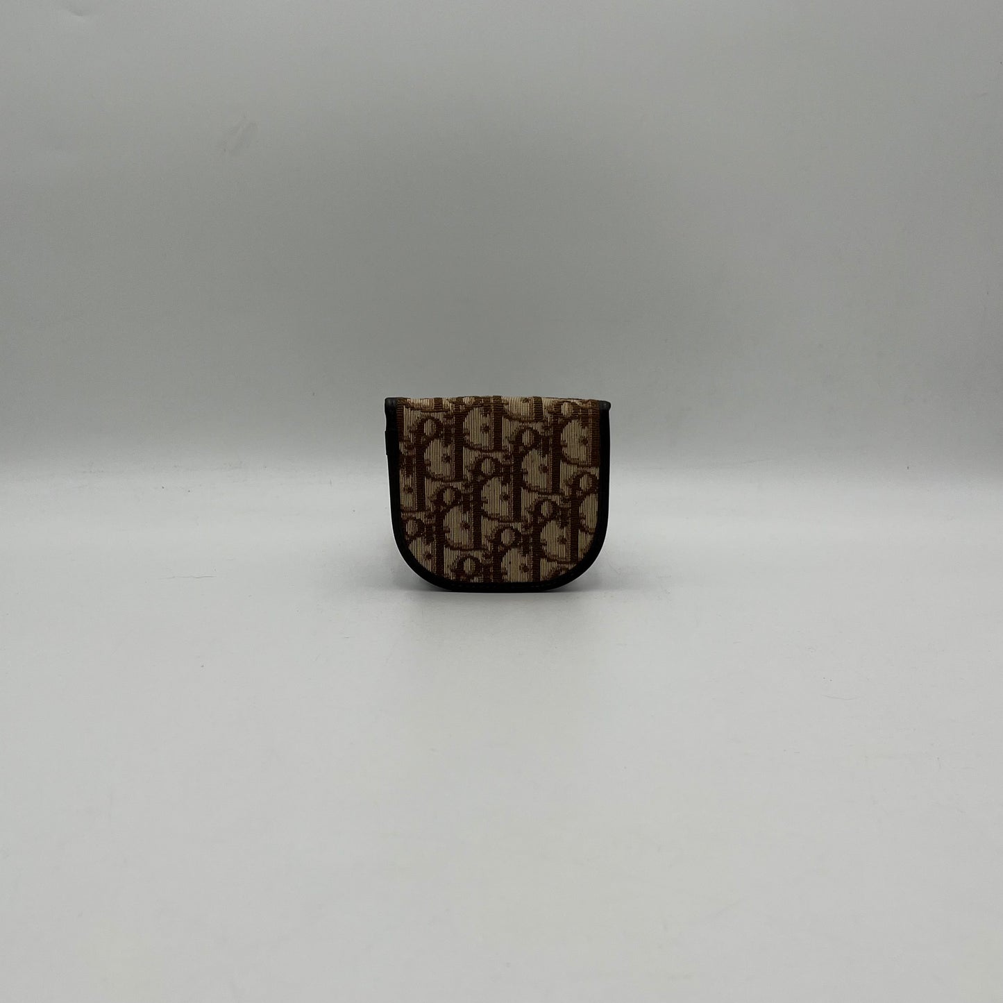 Christian Dior Brown Trotter Canvas Flap Coin Purse