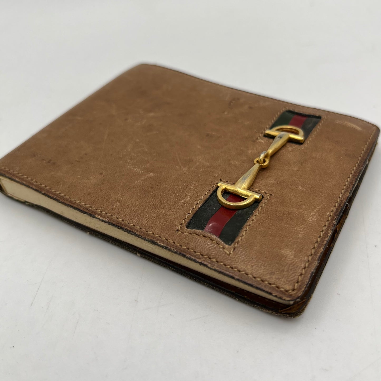 Gucci Vintage Brown Leather Horsebit Mini Agenda