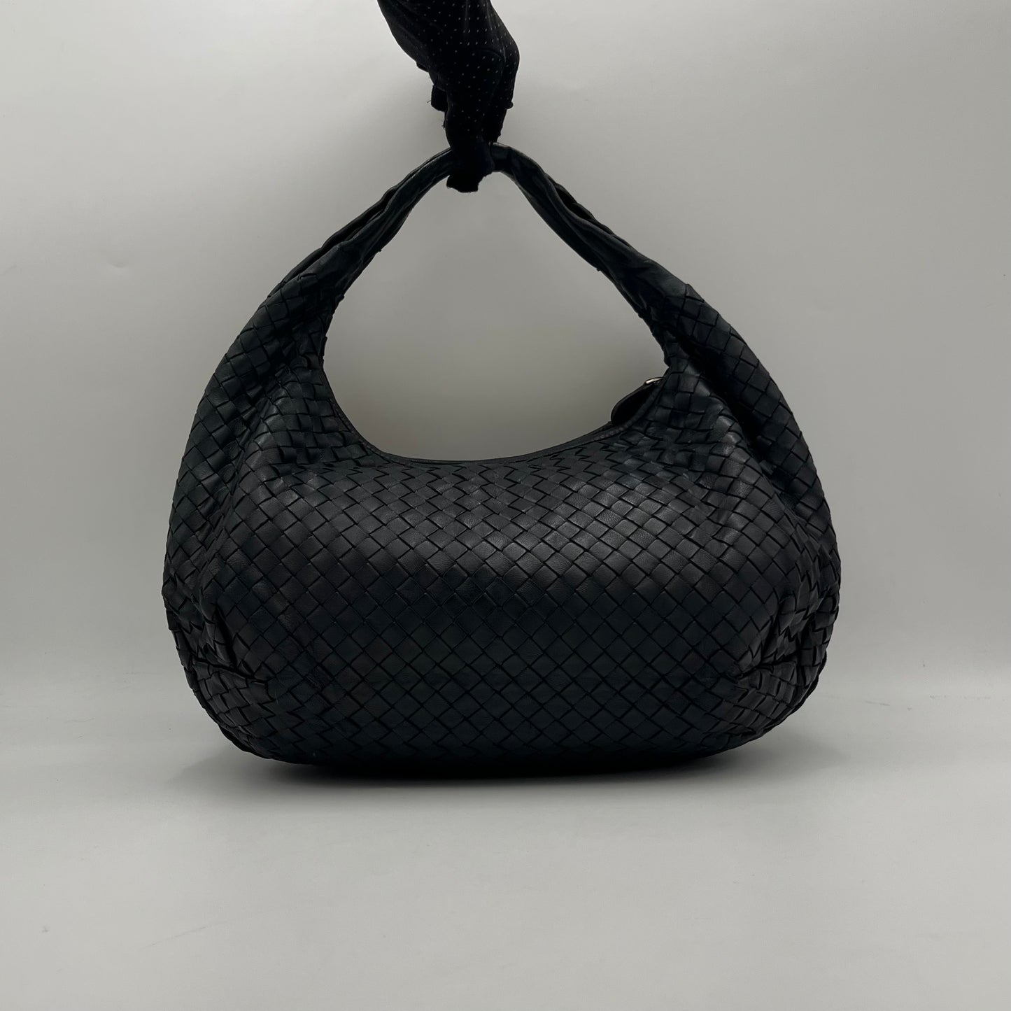 Bottega Veneta Black Intrecciao Hobo Shouder Bag