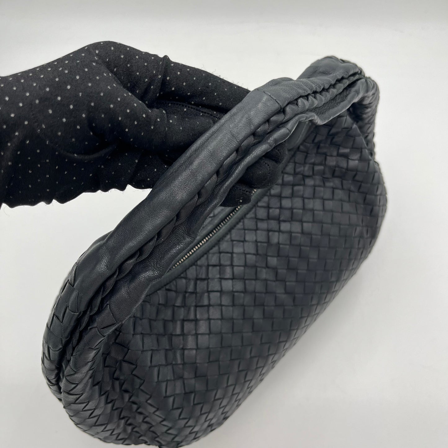 Bottega Veneta Black Intrecciao Hobo Shouder Bag