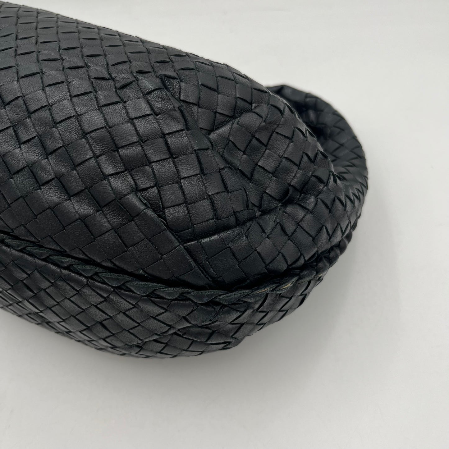 Bottega Veneta Black Intrecciao Hobo Shouder Bag
