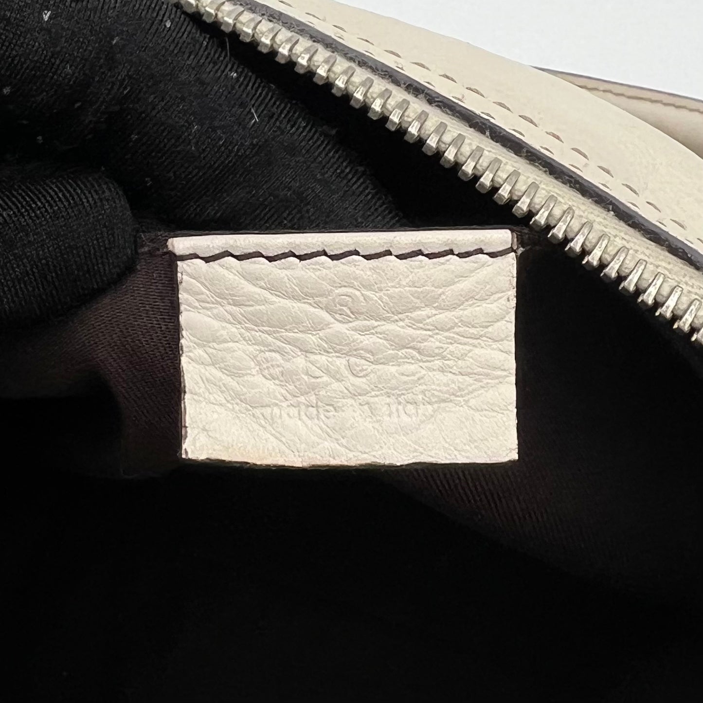 Gucci Monogram Canvas White Leather Flower Trophy Boston