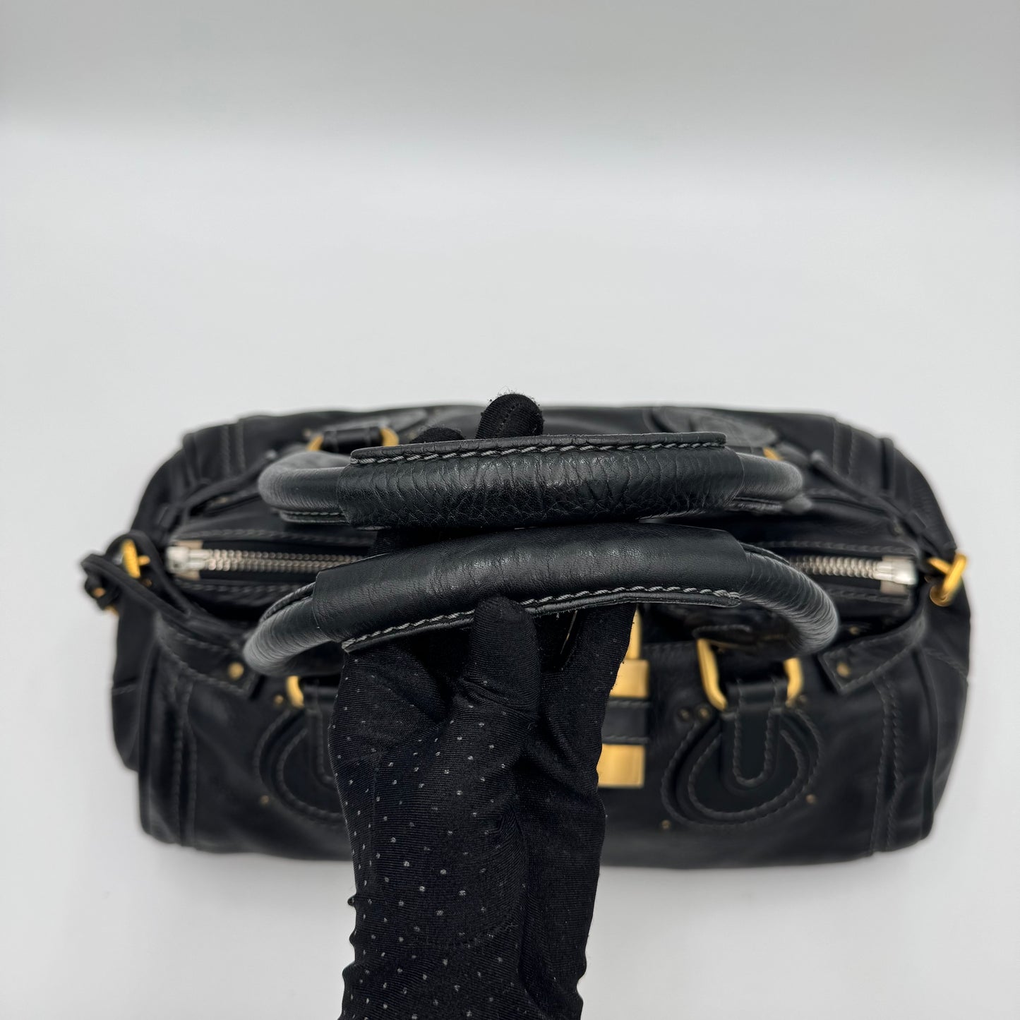 Chloe Black Leather Paddington GHW