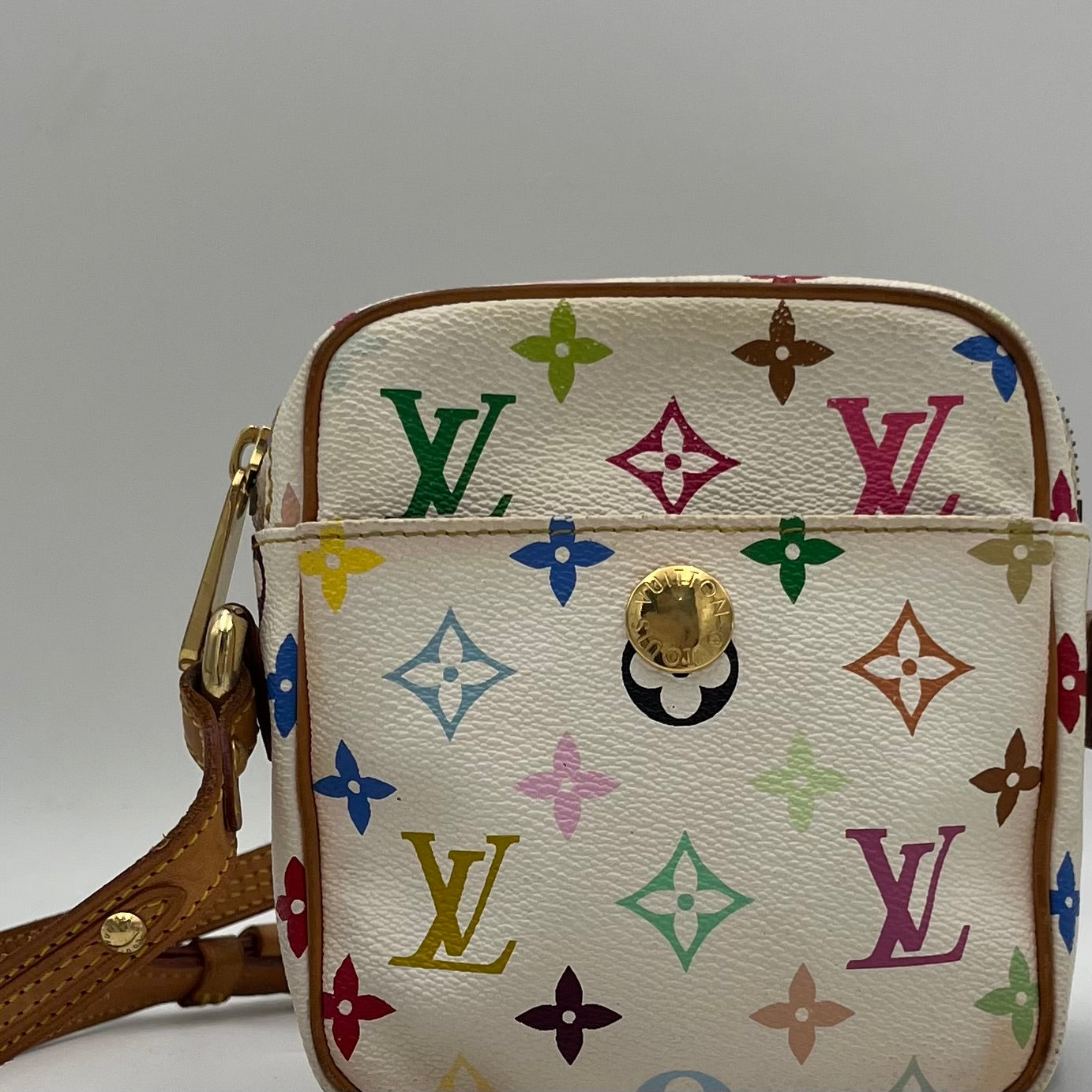 LV White Multicolor Rift Crossbody