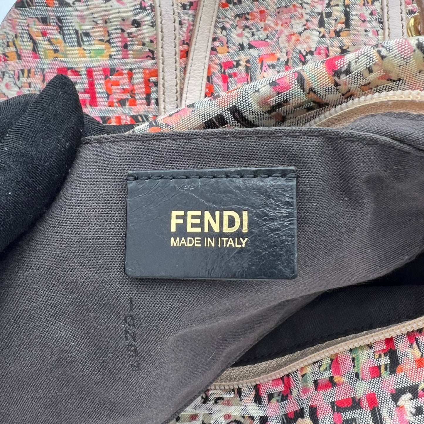 Fendi Multicolor Zucchino Floral Tote