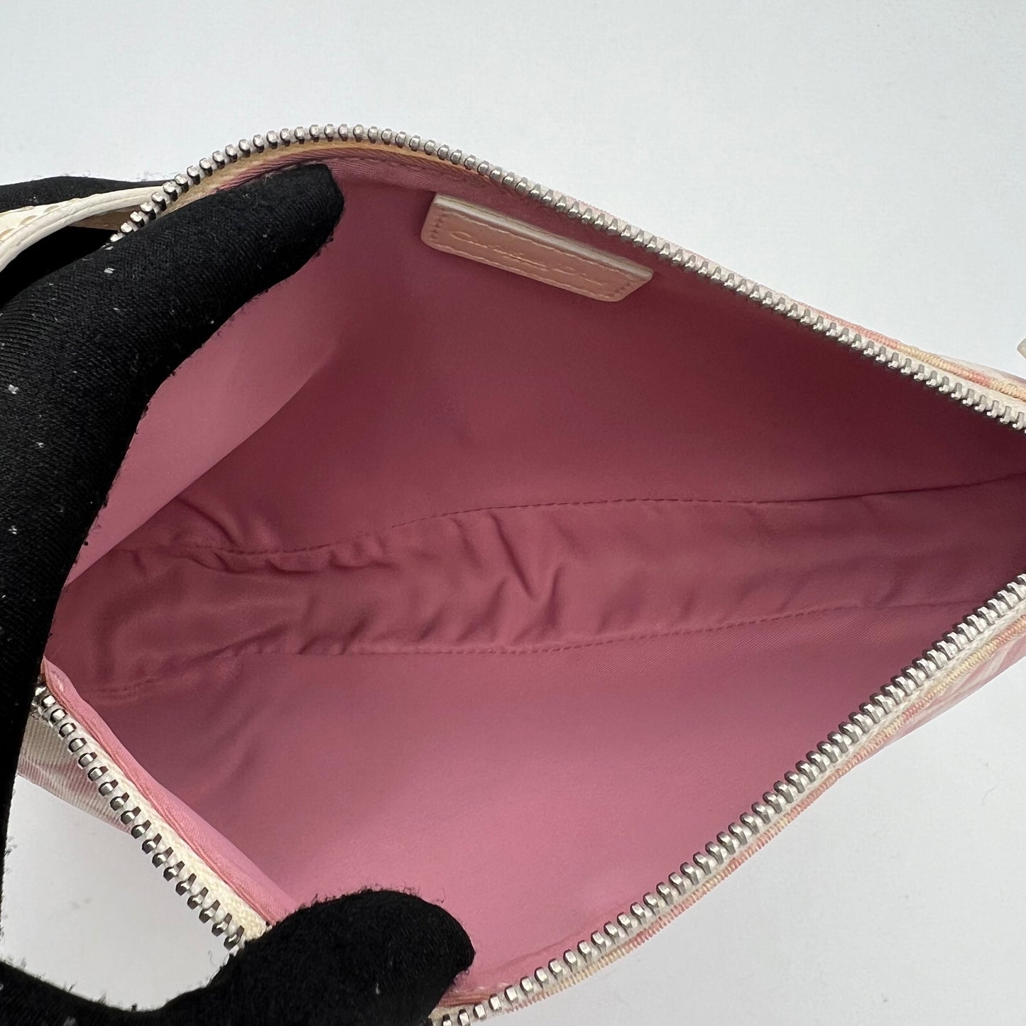 Christian Dior Pink Monogram PVC Mini Saddle Pochette