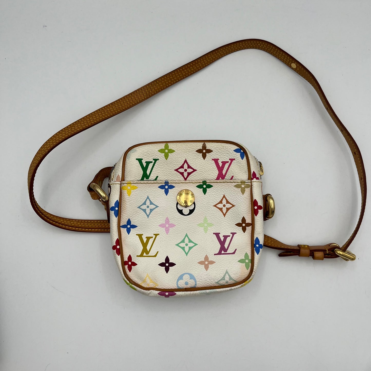 LV White Multicolor Rift Crossbody