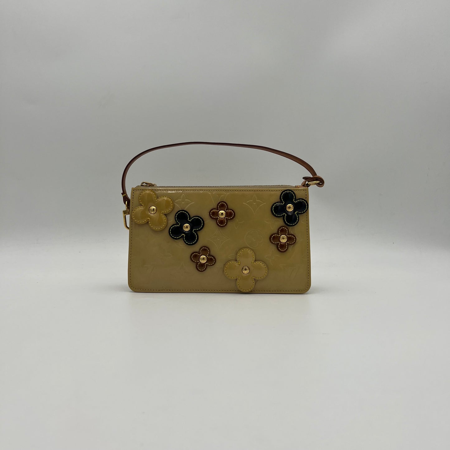 LV Yellow Vernis Lexington Fleur Pochette