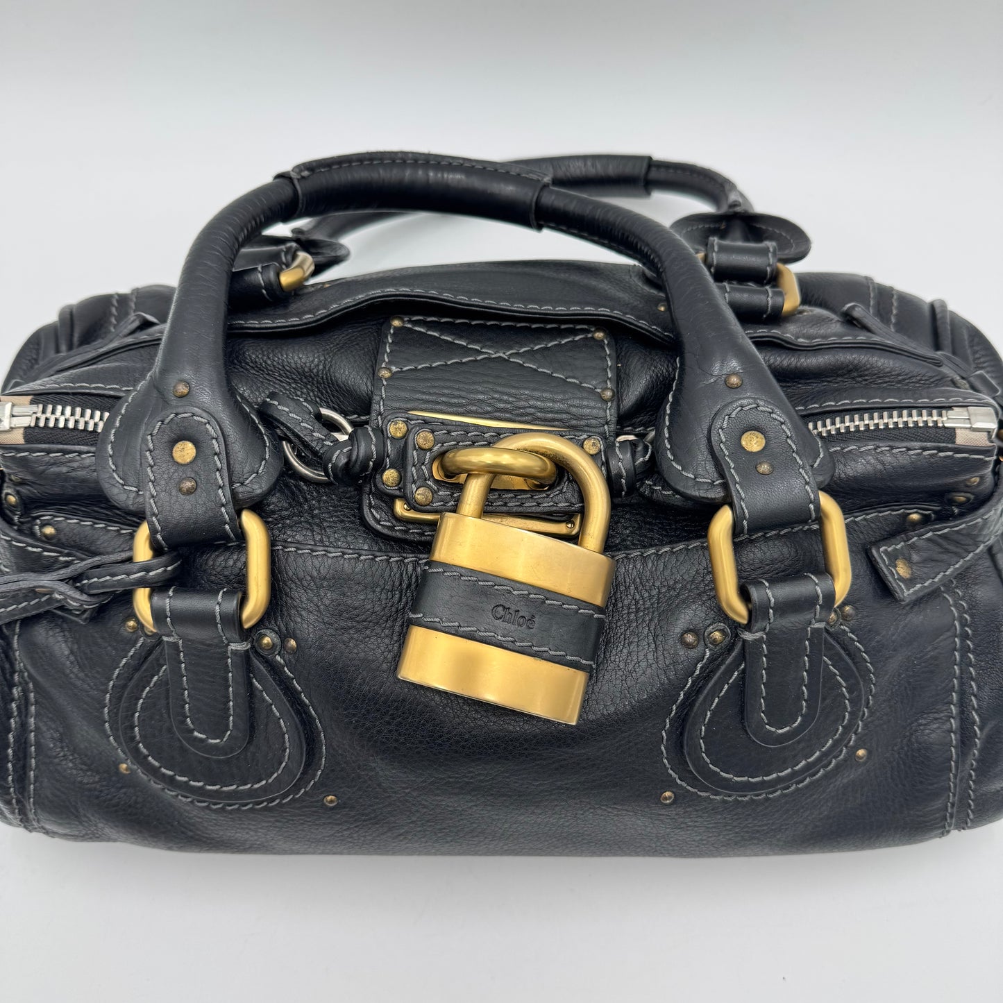Chloe Black Leather Paddington GHW