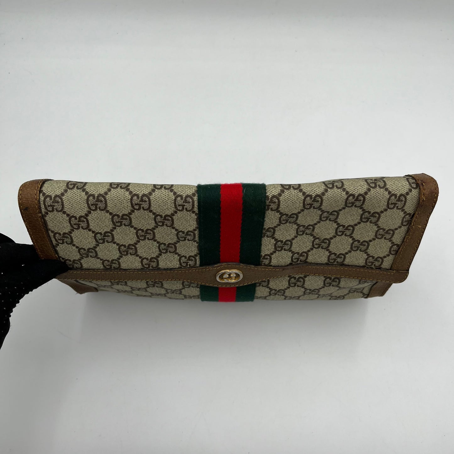 Gucci Parfums Monogram Sherryline Flap Clutch