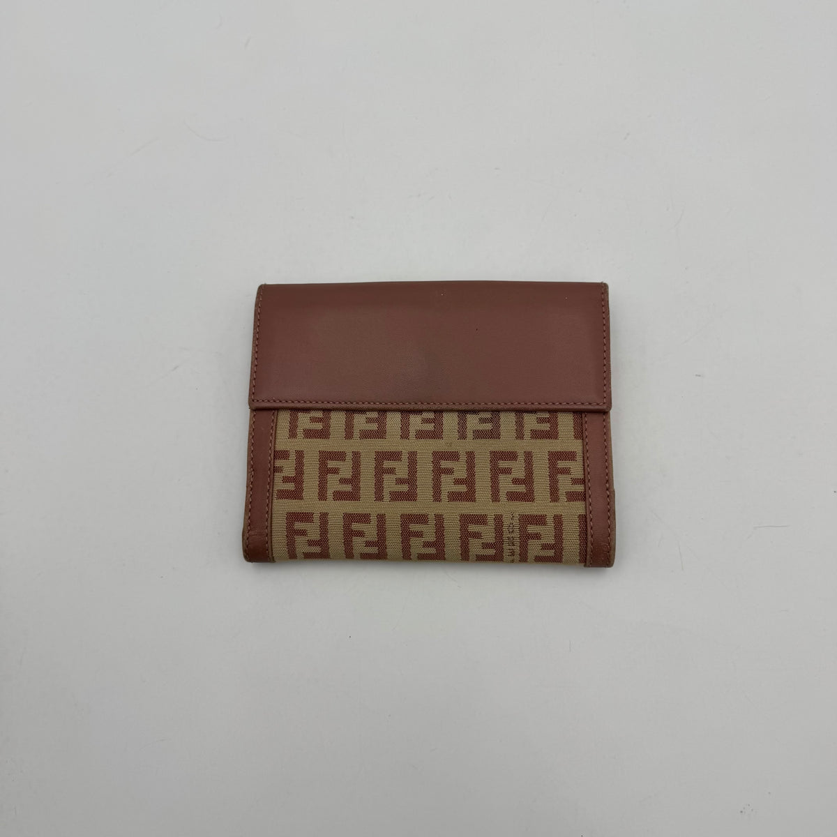 Fendi Pink Zucchino Bifold Short Wallet