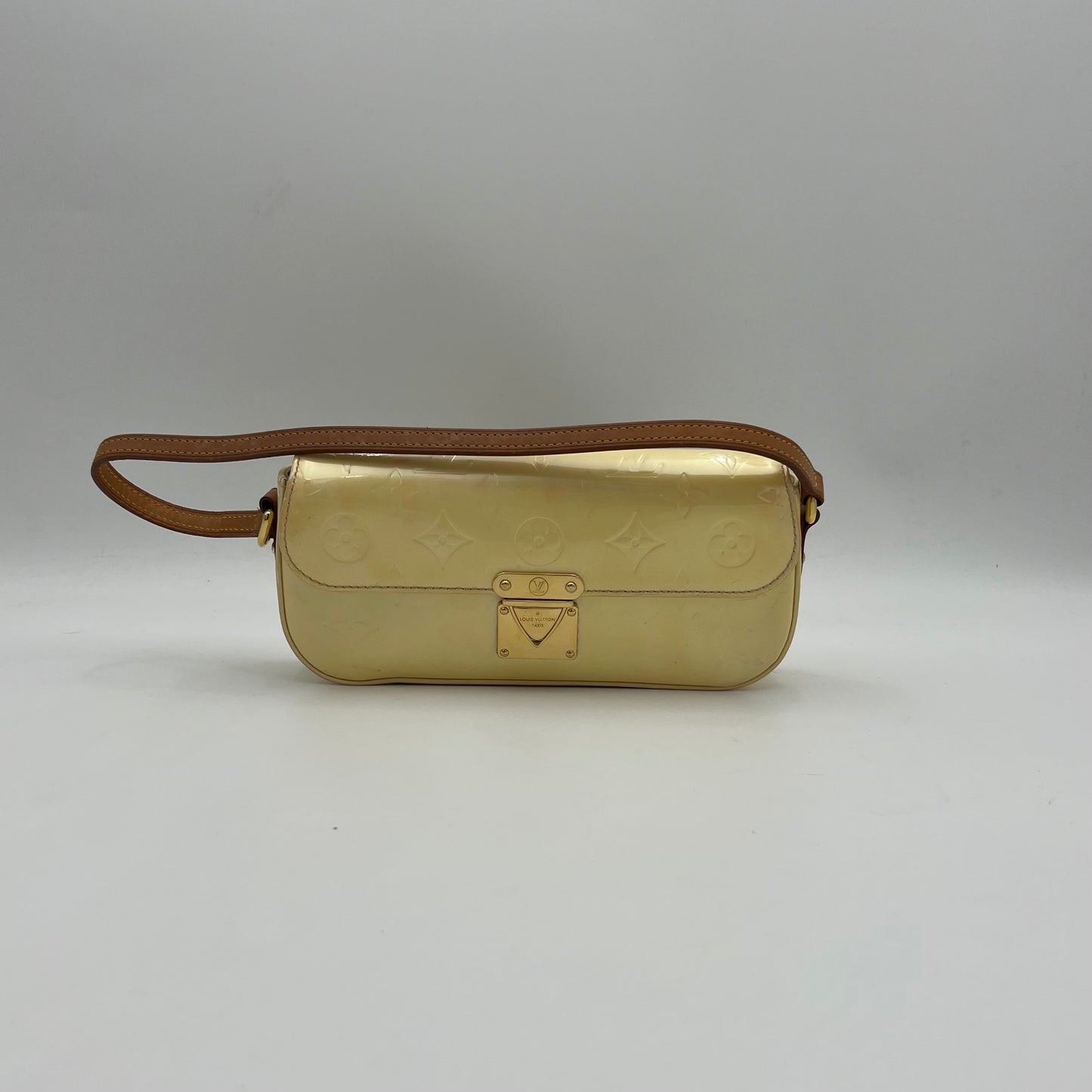 LV Light Yellow Vernis Malibu Street Baguette