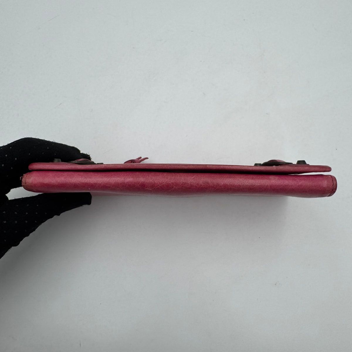 Balenciaga Pink Leather Classic Long Bifold Wallet