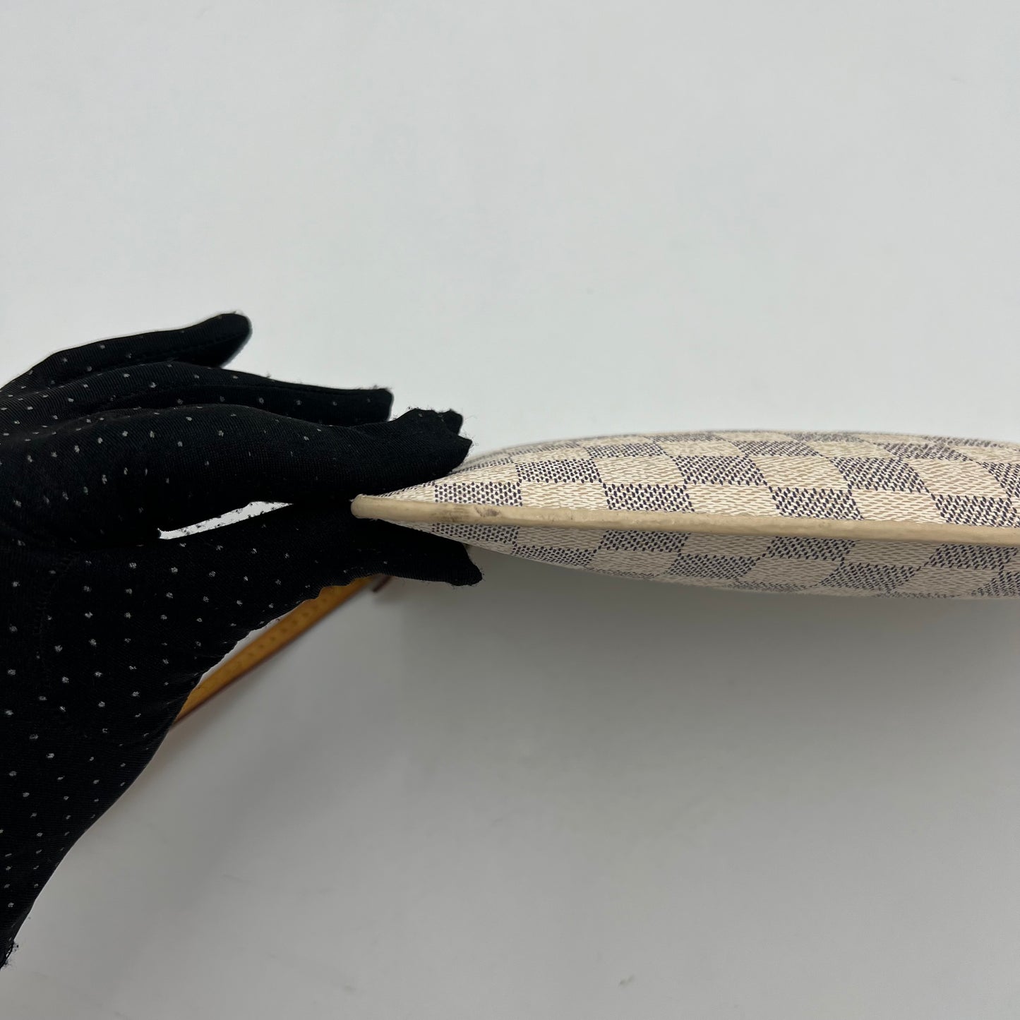 LV Damier Azur Neverfull Pochette Wristlet Clutch