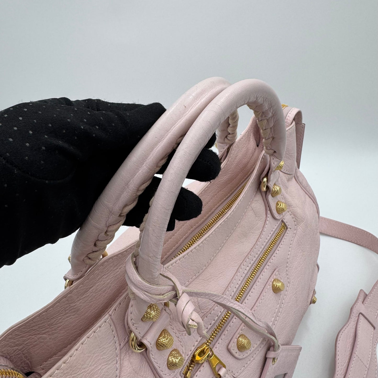 Balenciaga Light Pink Leather Giant 12 Velo GHW