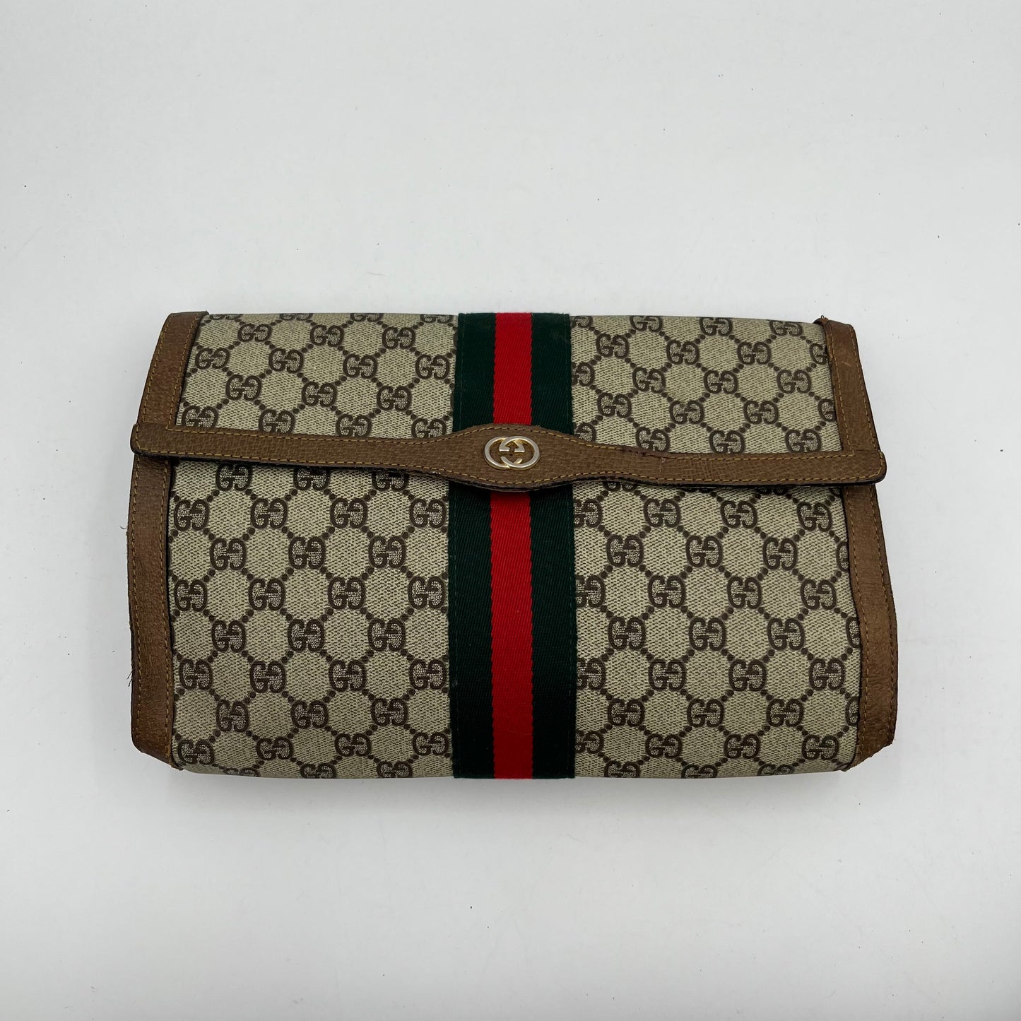 Gucci Parfums Monogram Sherryline Flap Clutch