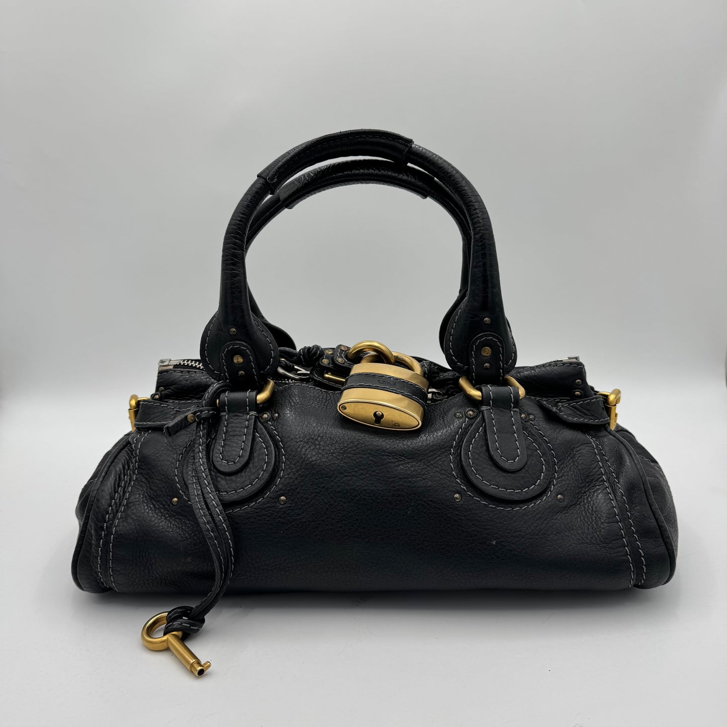 Chloe Black Leather Paddington GHW