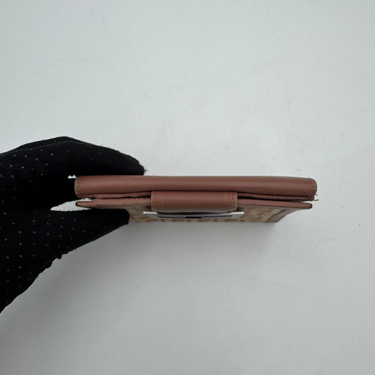 Fendi Pink Zucchino Bifold Short Wallet