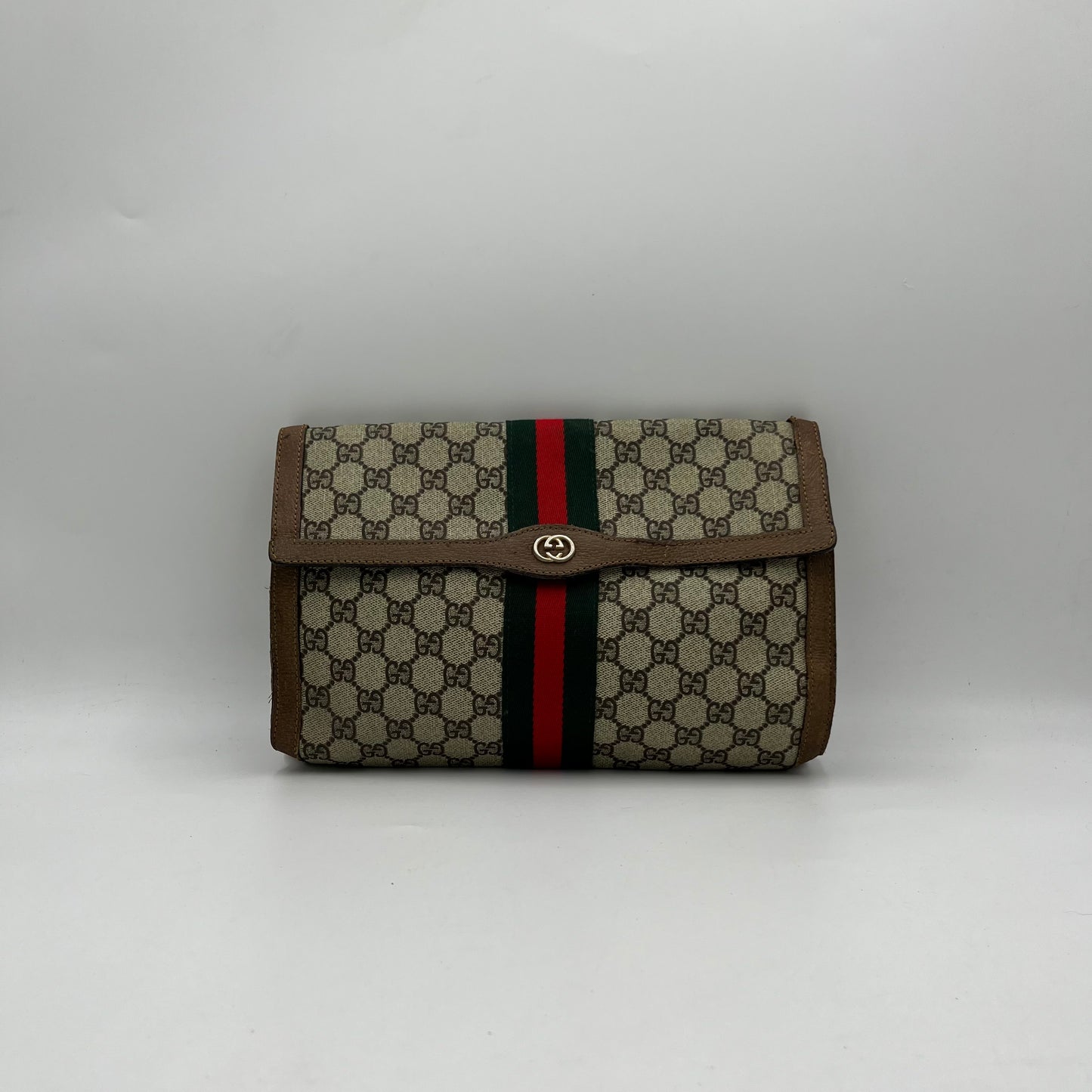 Gucci Parfums Monogram Sherryline Flap Clutch