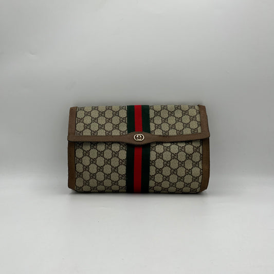 Gucci Parfums Monogram Sherryline Flap Clutch