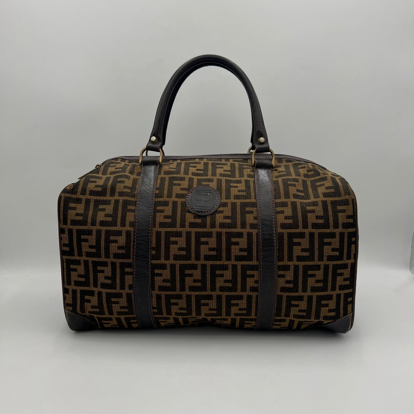 Fendi Vintage Tobacco Zucca Boston 40