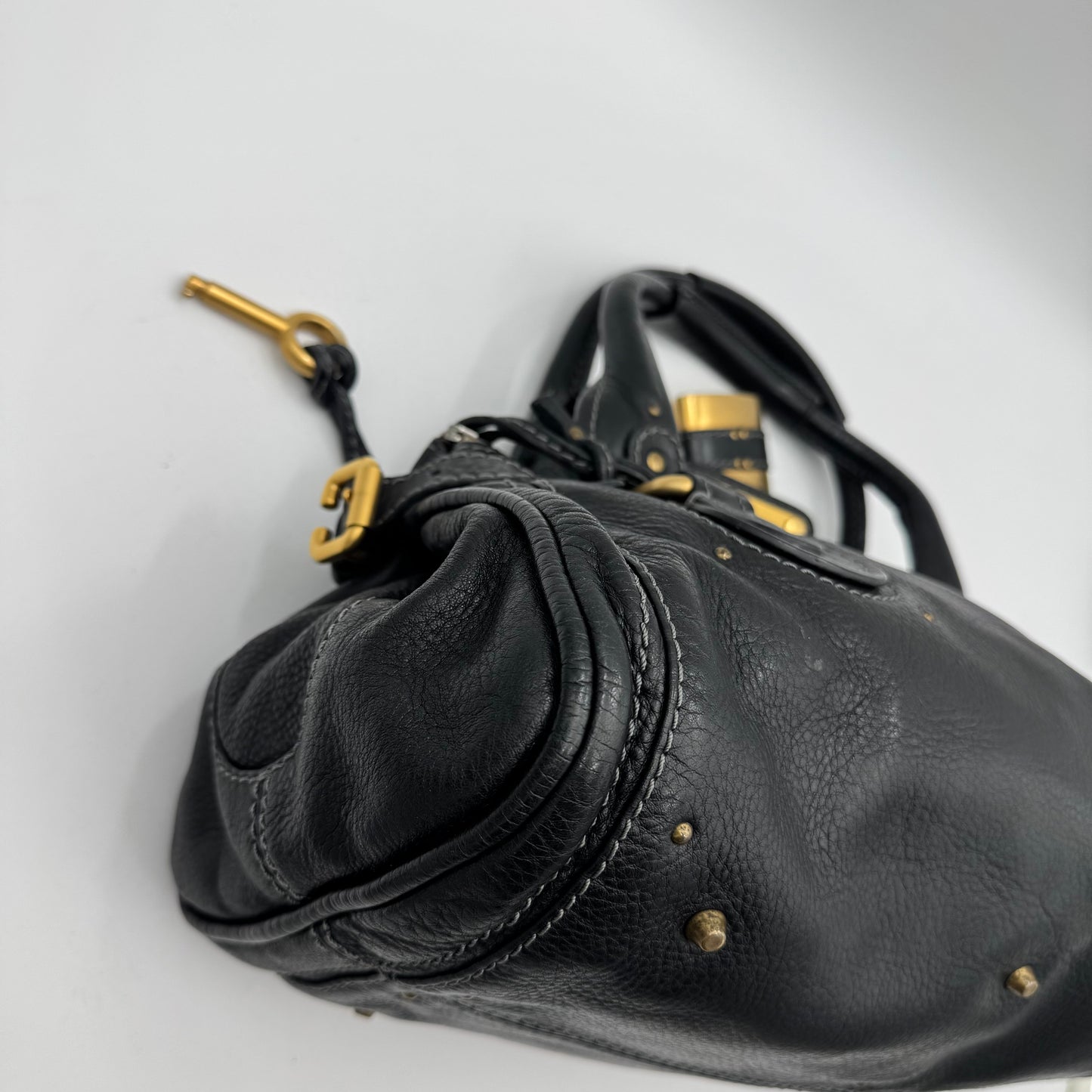 Chloe Black Leather Paddington GHW
