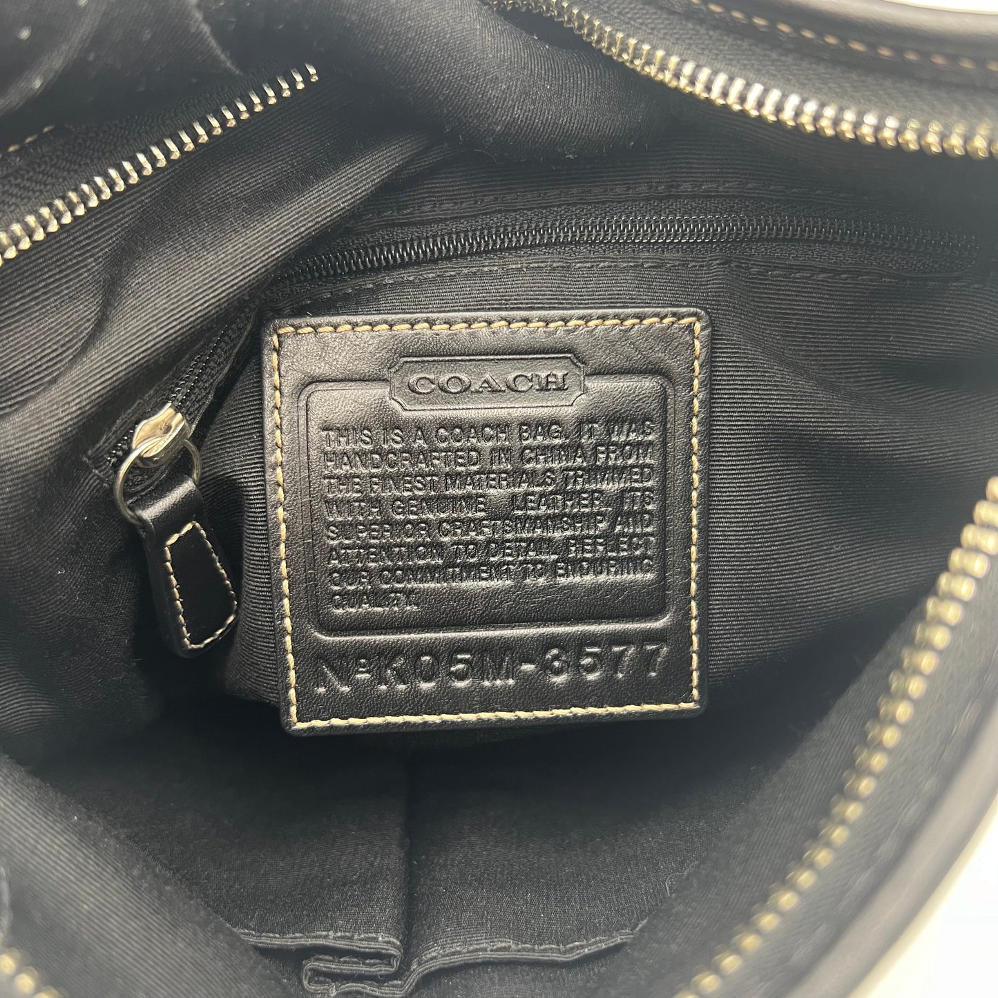 Coach Black Signature Canvas Leather Shoulder Bag