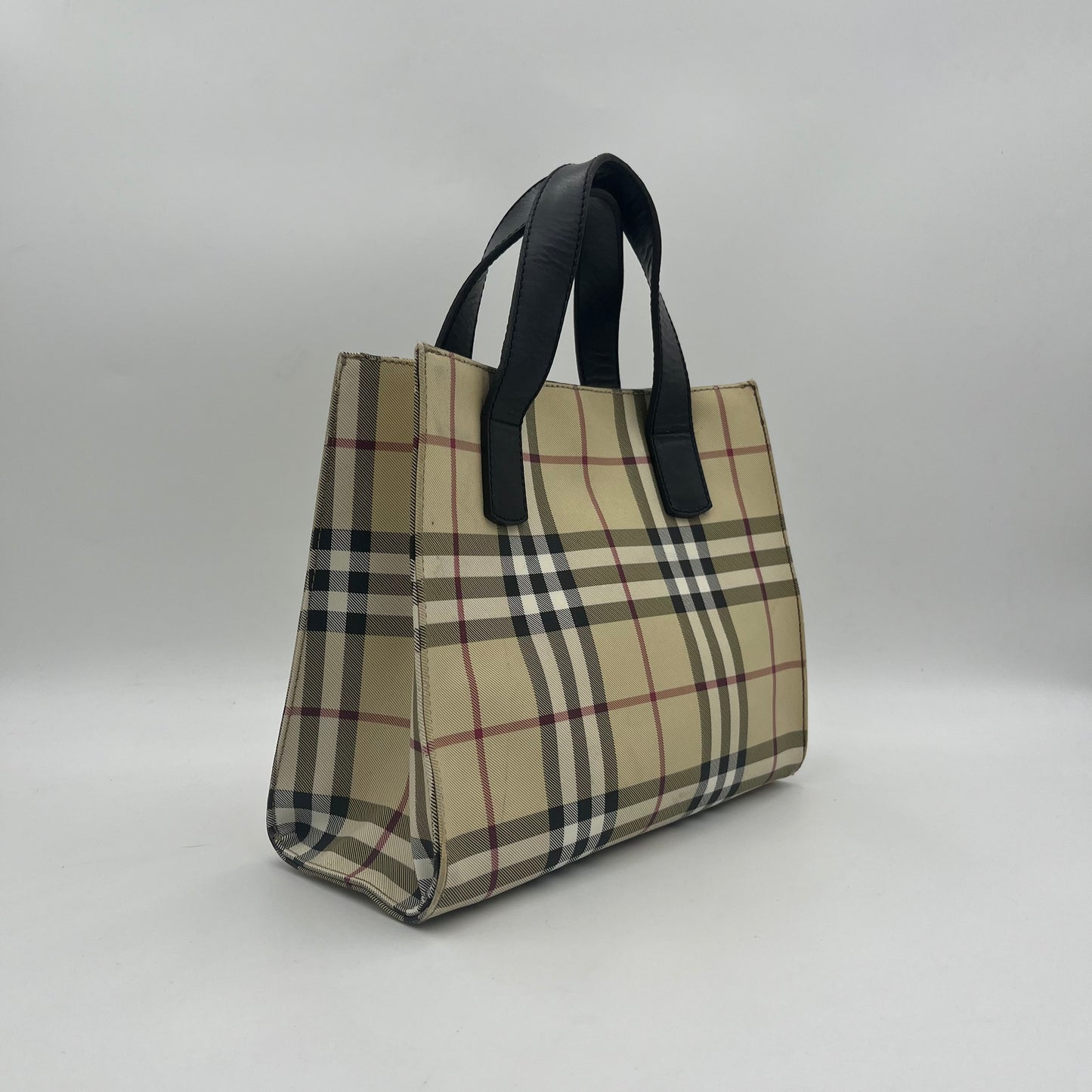 Burberry Nova Check PVC Small Handbag