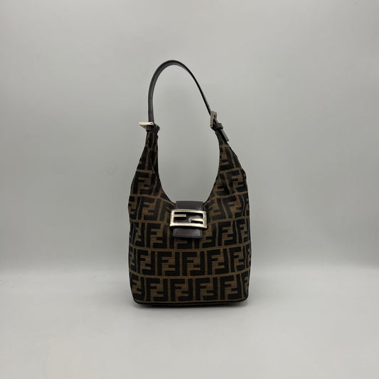 Fendi Tobacco Zucca Hobo Shoulder Bag