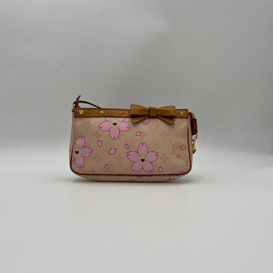 LV Takashi Murakami Pink Cherry Blossoms Pochette