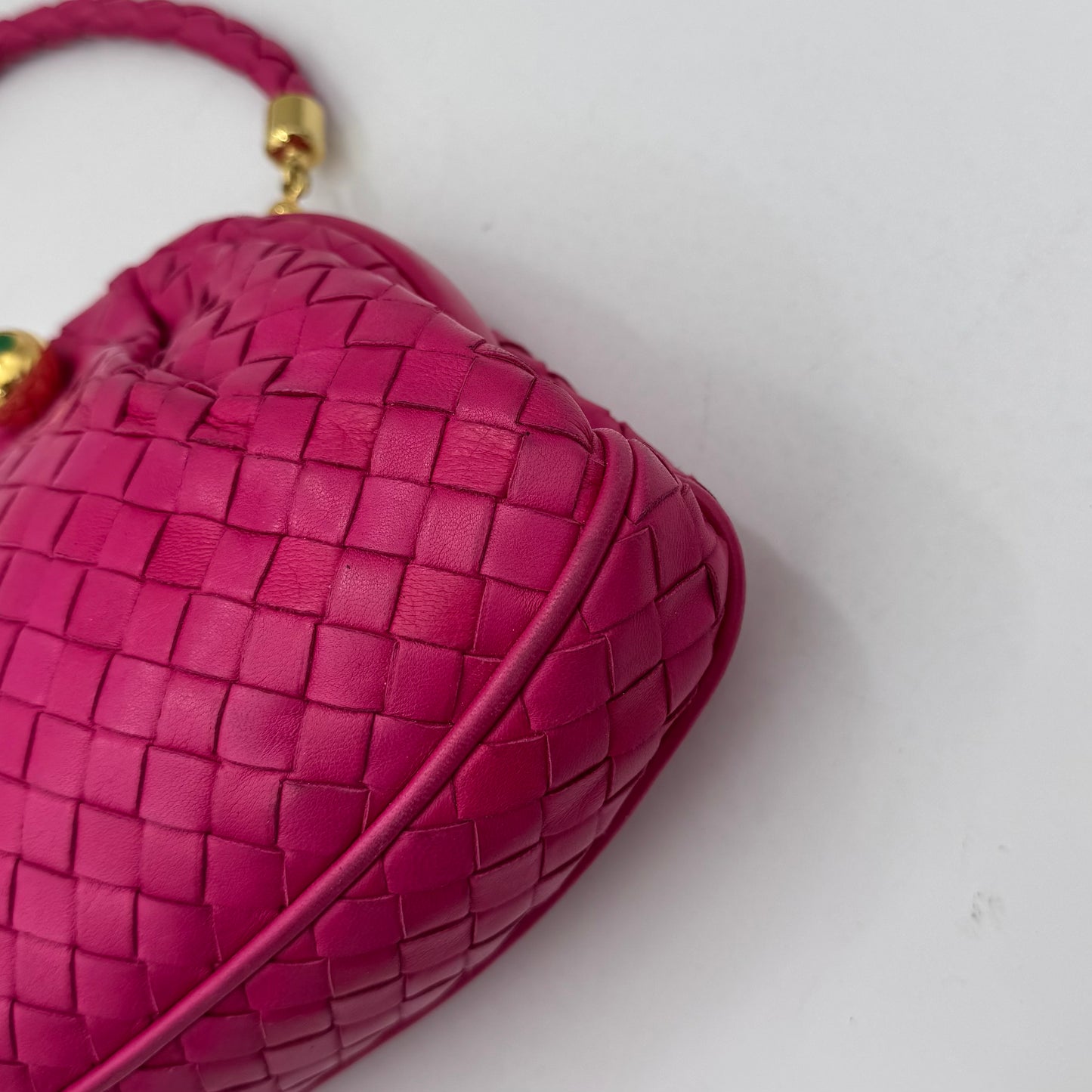 Bottega Veneta Pink Intrecciato Lauren 1980 Handbag