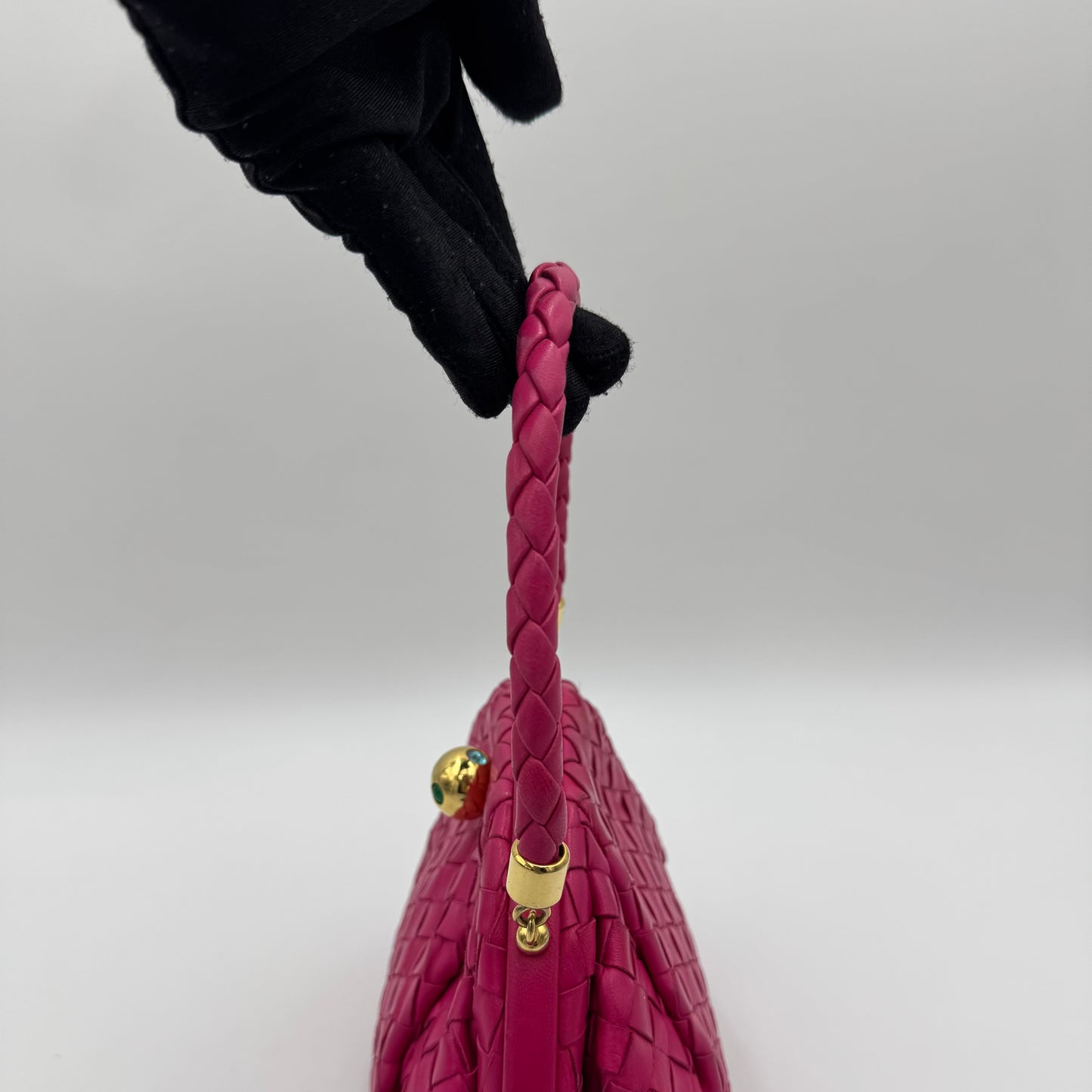 Bottega Veneta Pink Intrecciato Lauren 1980 Handbag